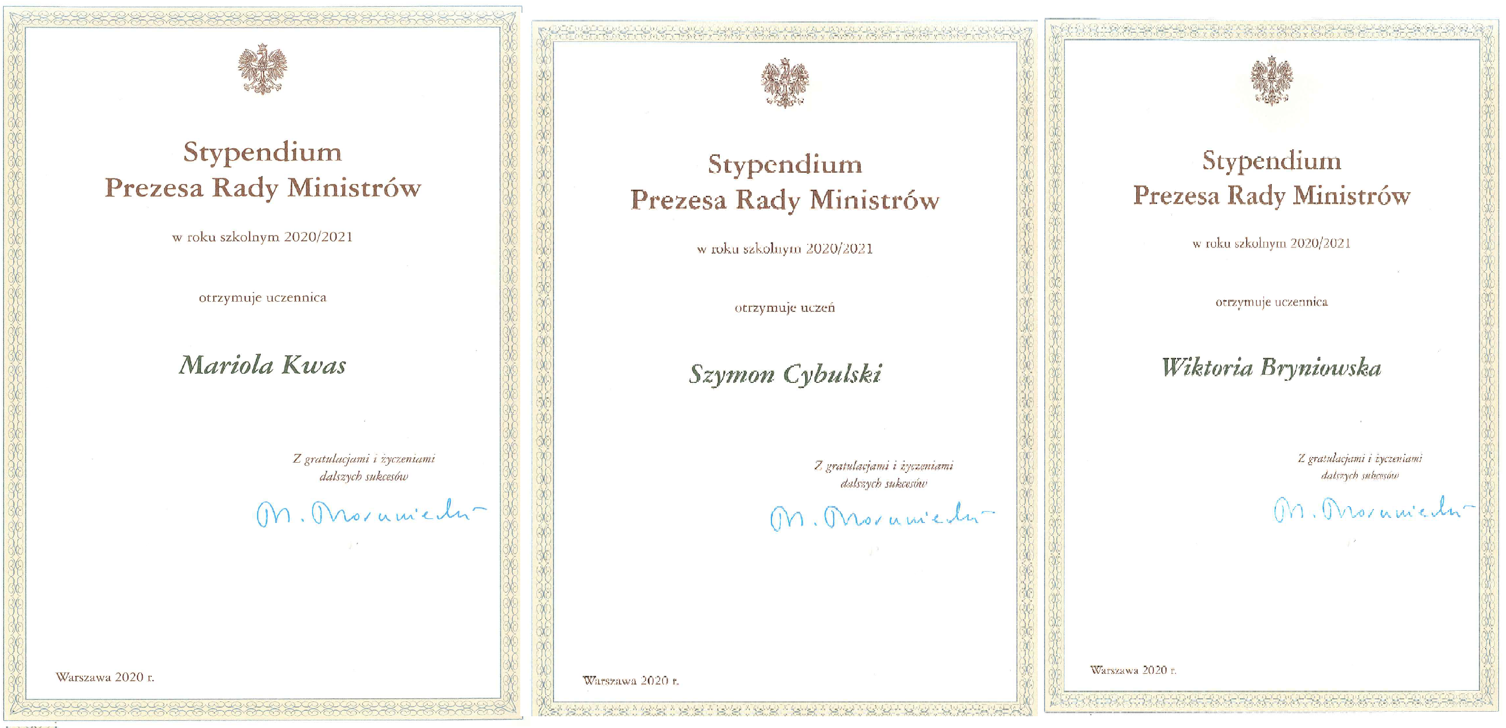 stypendysci 2020